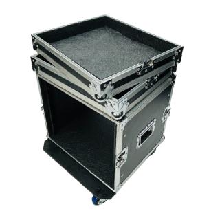 CASE RACK 8U 40CM REGUA FRENTE FUNDO COM RODIZIO PRIME NAVAL